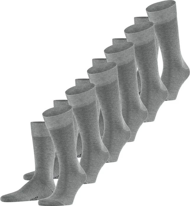 Falke Happy Socken light greymel., 6 Paare (Herren)