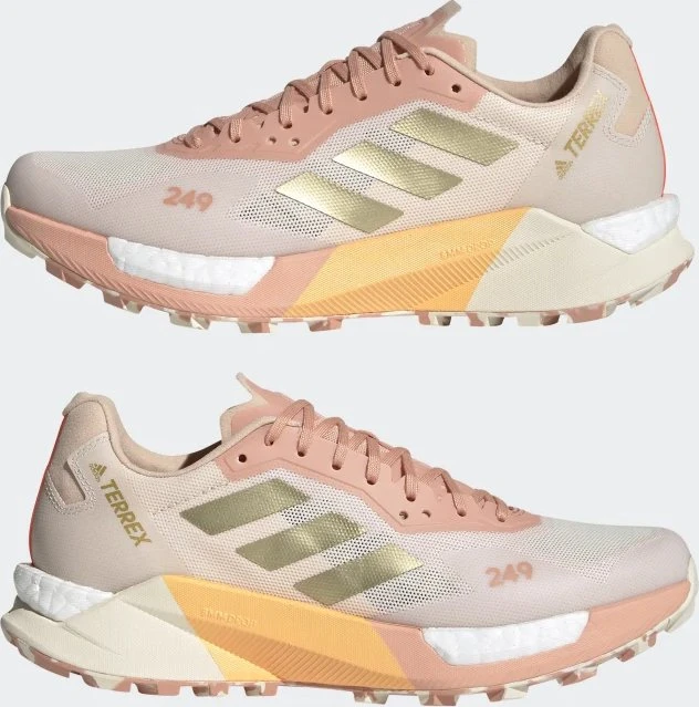 adidas Terrex Agravic Ultra wonder white/gold metallic/acid orange (Damen)