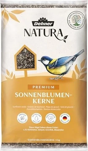 Dehner Natura Sonnenblumenkerne, Wildvogelfutter 5kg