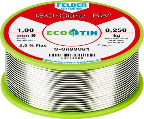 Felder ISO-Core RA S-Sn99Cu1 Lötzinn 1mm, 250g