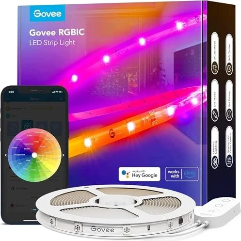 Govee RGBIC Pro Wi-Fi + Bluetooth-Lichtstreifen beschichtet 5m