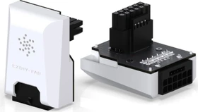 EZDIY-FAB 12VHPWR Winkeladapter 90°, Variante STD, Sense-Pins an der Unterseite, weiß, 450W