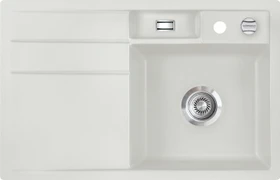 systemceram Bela 78 F Einbau Becken rechts mit Ablauffernbedienung alu
