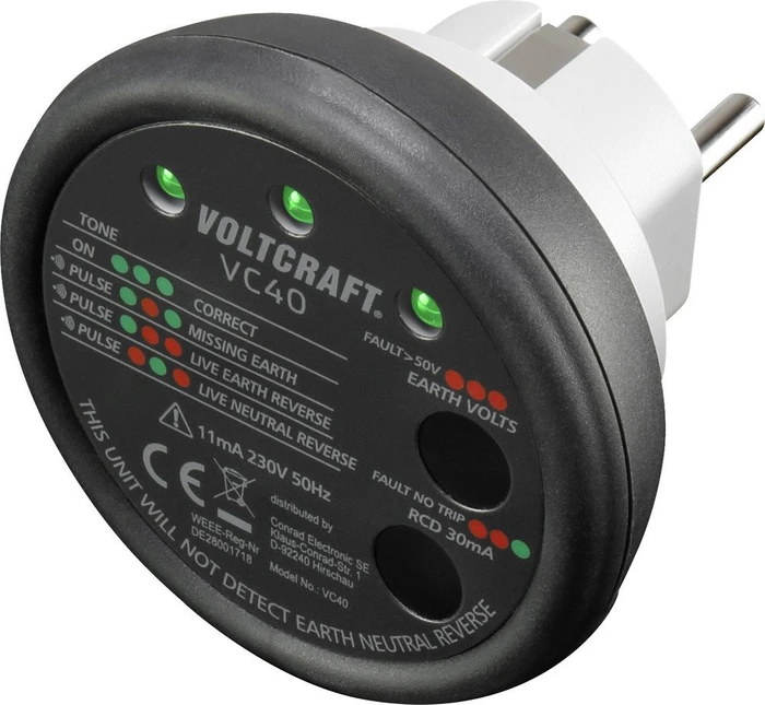 Voltcraft VC40 Steckdosenprüfgerät