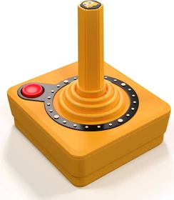 Atari CX40+ Wireless Joystick Ghost Edition Clyde orange