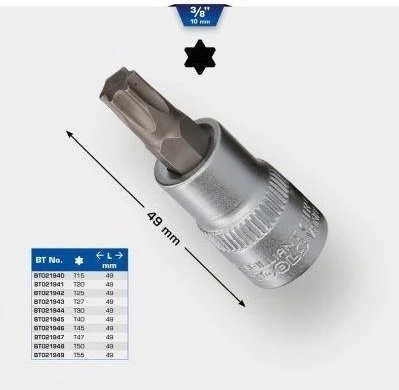 Brilliant Tools Torx Steckschlüssel 3/8", T55x49mm