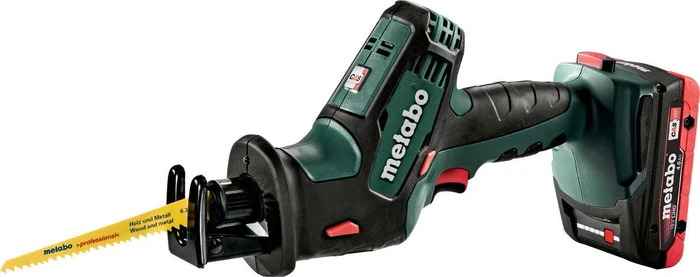 Metabo SSE 18 LTX Compact Akku-Säbelsäge inkl. Koffer + 2 Akkus 4.0Ah