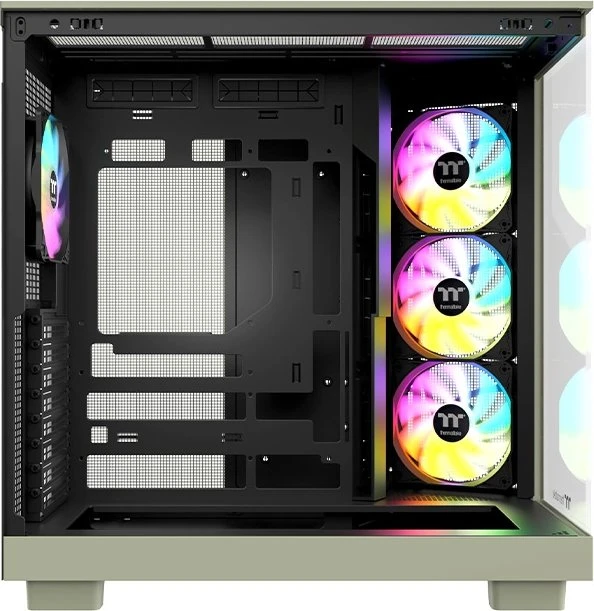 Thermaltake View 380 XL WS ARGB Matcha Green, grün/braun, Glasfenster
