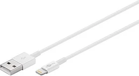 Wentronic Goobay Lightning/USB-A Lade- und Synchronisationskabel 1.0m weiß