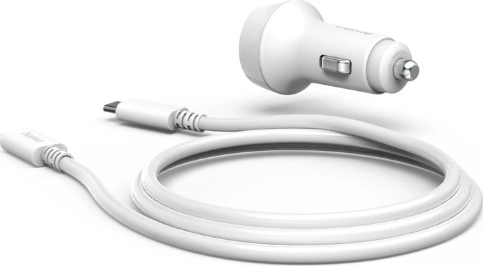 Hama Auto-Schnellladegerät mit Ladekabel Lightning PD 20W 1m weiß