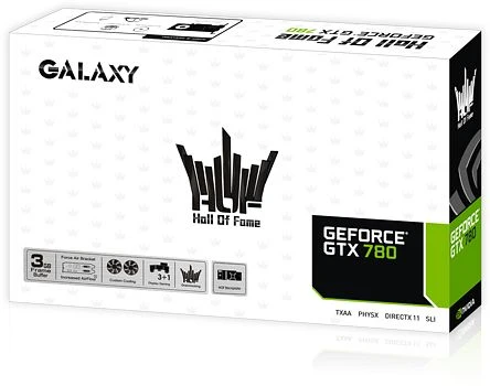 KFA2 GeForce GTX 780 Hall Of Fame+, 3GB GDDR5, 2x DVI, HDMI, DP