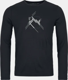 Ortovox 185 Merino Mountain Cutout Funktionsshirt langarm black raven (Herren)