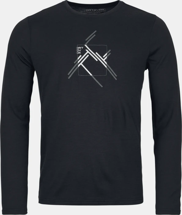 Ortovox 185 Merino Mountain Cutout Funktionsshirt langarm black raven (Herren)