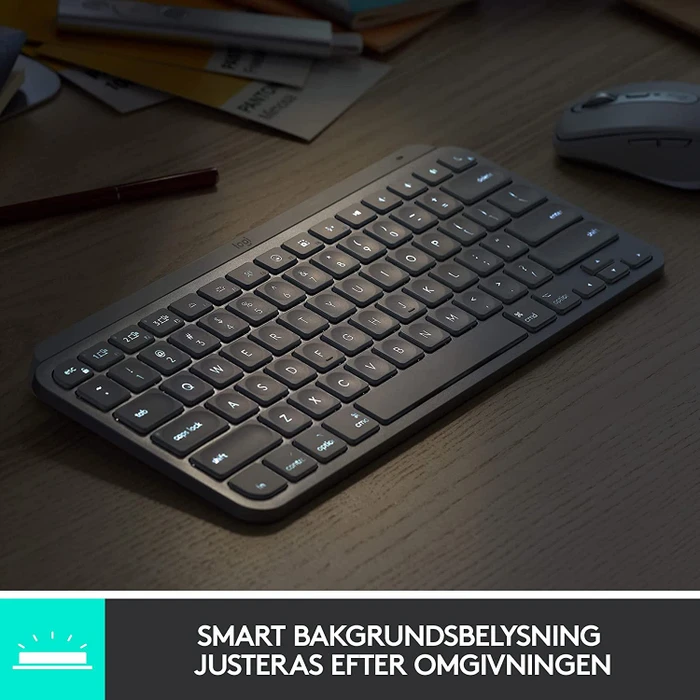 Logitech MX Keys Mini, rosa, LEDs weiß, Logi Bolt, Rose, USB/Bluetooth, ND