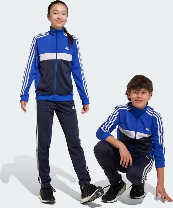 adidas Essentials 3-Streifen Tiberio Trainingsanzug semi lucid blue/white (Junior)