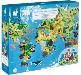 Janod Edukativ-Puzzle Gefährdete Tiere