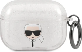 Karl Lagerfeld AirPods Pro Case Glitter silber