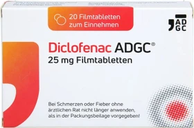 Diclofenac Zentiva ADGC 25mg Filmtabletten, 20 Stück