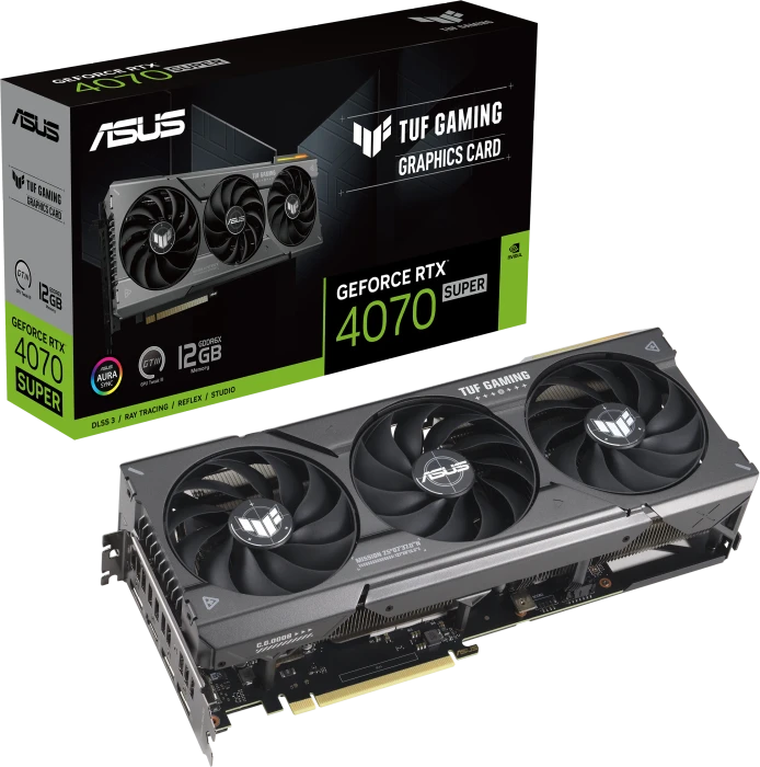 ASUS TUF Gaming GeForce RTX 4070 SUPER, TUF-RTX4070S-12G-GAMING, 12GB GDDR6X, HDMI, 3x DP