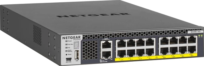 Netgear ProSAFE M4300 Desktop 10G Managed Switch, 16x RJ-45, 500W PoE+