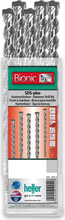 Heller Bionic Pro SDS-plus Hammerbohrer, 6x50x50mm, 10 Stück