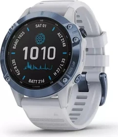 Garmin Fenix 6 Pro Solar mineral blue titanium/whitestone