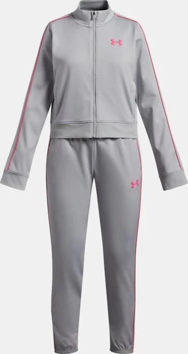 Under Armour Icon Crop Trainingsanzug mod gray/super pink (Junior)