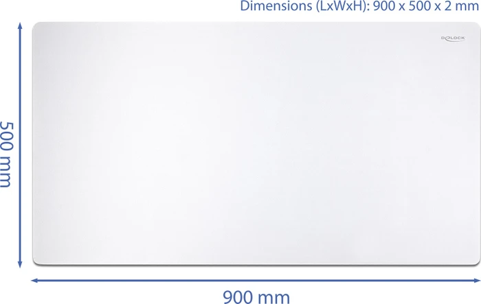 DeLOCK Mauspad, 900x500mm, weiß