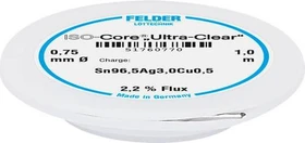 Felder ISO-Core Ultra Clear SAC305 Sn96.5Ag3Cu Lötzinn 0.75mm, 100g