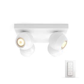 Philips Hue White Ambiance Buckram 4-flammig weiß