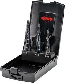 Ruko UltimateCut HSS RUnaTEC Stufenbohrer-Sortiment inkl. Werkzeugbox, 3-tlg.