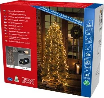 Konstsmide Micro Lichterkette Baummantel 400cm LED 1080x bernstein