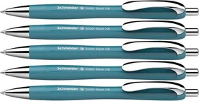 Schneider Slider Rave XB Kugelschreiber türkis/silber, 5er-Pack