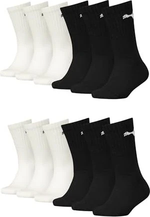 Puma Classic Crew Socken schwarz, 6 Paare (Junior)