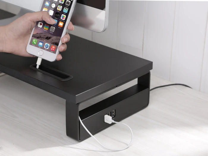 Equip ERGO Desktop-Monitor-Ständer mit USB-Hub