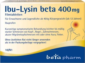 betapharm Ibu-Lysin beta 400mg Filmtabletten, 10 Stück
