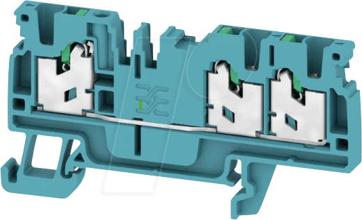 Weidmüller S3C 2.5 BL Durchgangs-Reihenklemme, SNAP IN, blau, 2.5 mm², 24 A, 800 V, Anzahl Anschlüsse: 3