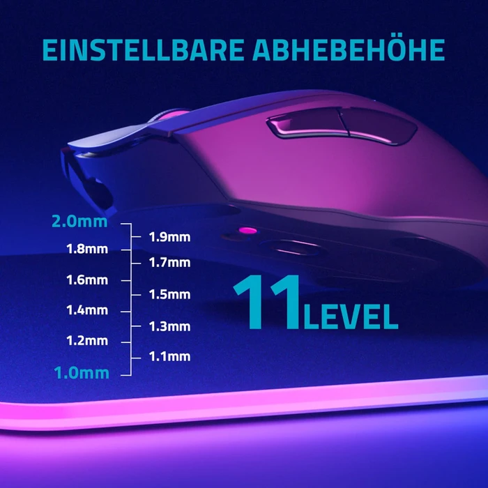Rapoo V20PRO 8K/4K Wireless Gaming Mouse schwarz, USB