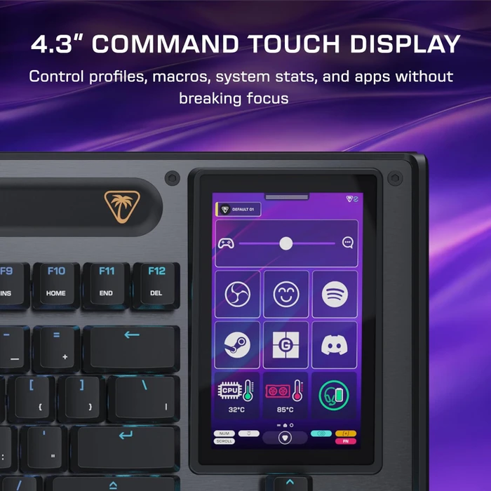Turtle Beach Command Series KB7 TKL, schwarz, LEDs RGB, Low-Profile TITAN Hall-Effect, USB, UK
