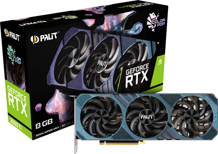 Palit GeForce RTX 3060 Ti ColorPOP (LHR), 8GB GDDR6, HDMI, 3x DP