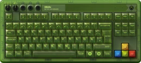 8BitDo Retro 87 Mechanical Keyboard, Xbox Edition, grün, Kailh Box Jellyfish X, USB/Bluetooth, DE