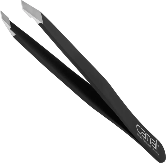 Canal Haarpinzette schräg 95mm schwarz