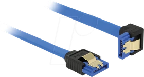 DeLOCK SATA 6Gb/s Kabel blau 0.3m, gerade/unten gewinkelt (85090)