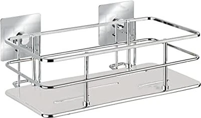 Wenko Turbo-Loc Quadro Duschkorb Edelstahl