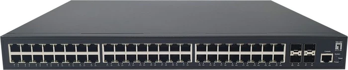 LevelOne GTP Rackmount Gigabit Managed Switch, 48x RJ-45, 4x SFP+, 400W PoE+