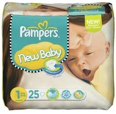 Pampers Premium Protection New Baby Gr.1 Einwegwindel, 2-5kg, 150 Stück (6x 25 Stück)