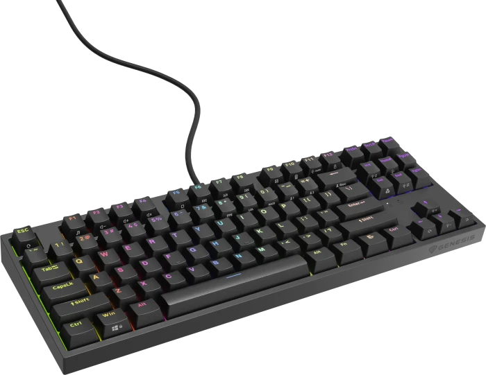 Genesis Thor 404 TKL, schwarz, LEDs RGB, hot-swap, Gateron Pro YELLOW, USB, DE