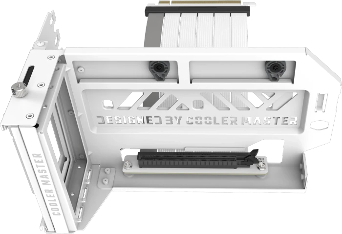 Cooler Master Vertical Graphics Card Holder Kit V3 Riser Card, inkl. PCI-Slot Blende, gewinkelt, PCIe 4.0, 165mm, weiß