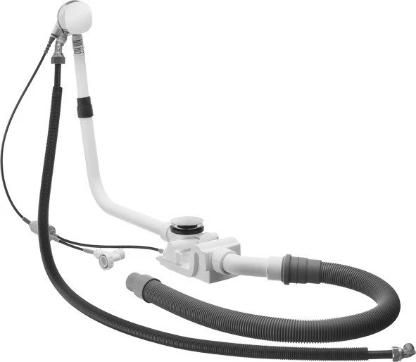 Duravit Universal Ab- und Überlaufgarnitur mit Zulauf chrom