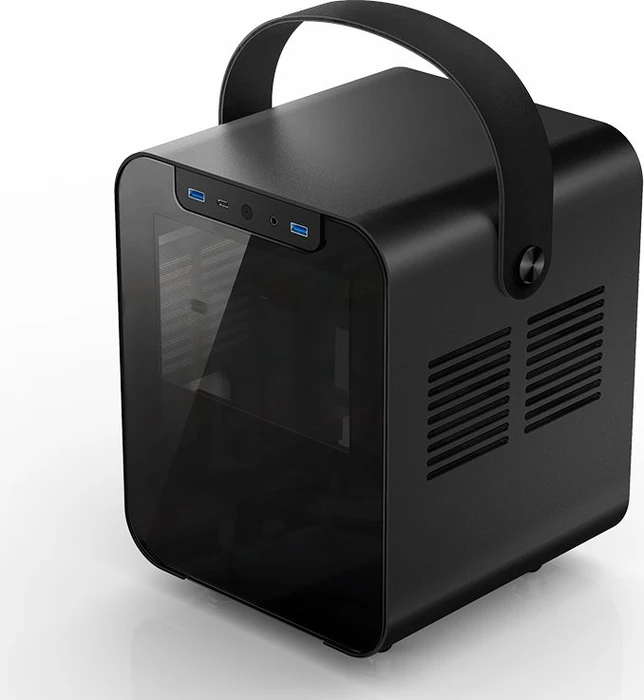 Jonsbo Jonsplus BO 100, schwarz, Glasfenster, Mini-ITX